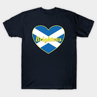 Brightons Scotland UK Scotland Flag Heart T-Shirt